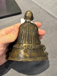 A Tibetan bronze Padmasambhava, 14th C.