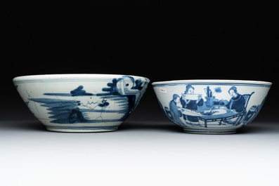 Ten Chinese blue and white wares, 19th C.