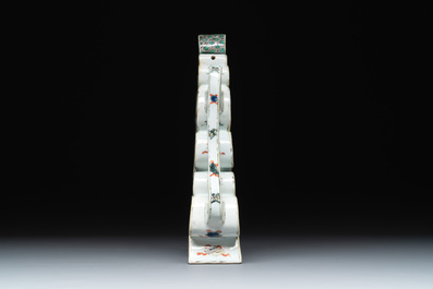 A very rare Chinese famille verte 'longevity' ewer and cover, Kangxi