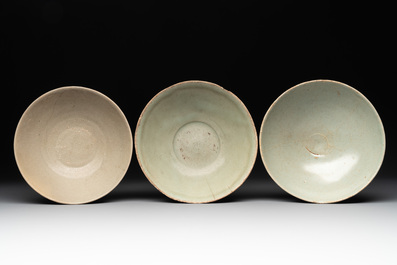 Seven Chinese Longquan celadon wares, Yuan/Ming