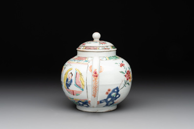 A Chinese famille rose 'Xi Xiang Ji' teapot, Yongzheng