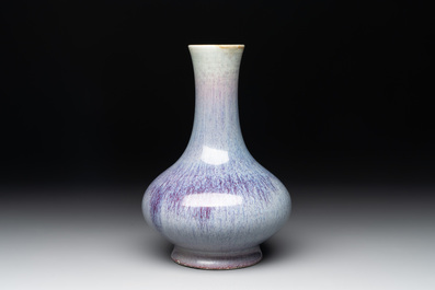 A Chinese flamb&eacute;-glazed bottle vase, Daoguang mark and of the period