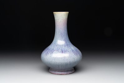 A Chinese flamb&eacute;-glazed bottle vase, Daoguang mark and of the period
