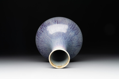 A Chinese flamb&eacute;-glazed bottle vase, Daoguang mark and of the period