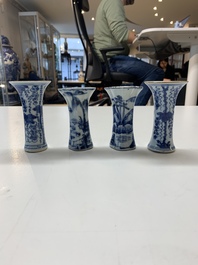 A varied collection of 13 Chinese blue and white wares, Kangxi/Qianlong