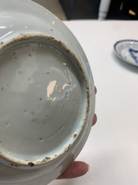 Three Chinese blue and white ko-sometsuke plates for the Japanese market, late Ming