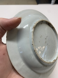 Three Chinese blue and white ko-sometsuke plates for the Japanese market, late Ming