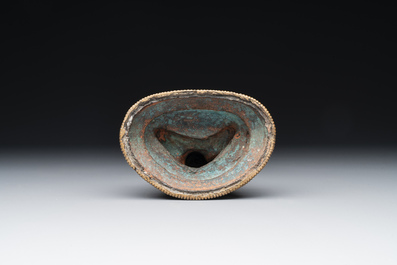 A fine Sino-Tibetan gilt bronze Buddha, 15/16th C.