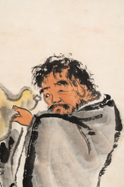 Qi Baishi 齊白石 (1864-1957): 'Drunk man', ink and colour on paper