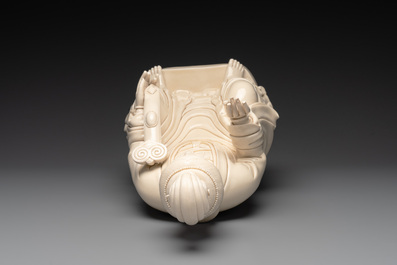 A Chinese Dehua blanc de Chine seated Bodhisattva, 20th C.