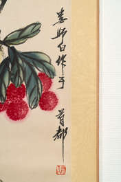 In the manner of Lou Shibai 娄师白 (1918-2010): 'Waxberries', ink and colour on paper