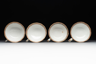 A Chinese Canton famille rose 38-piece tea service, 19th C.