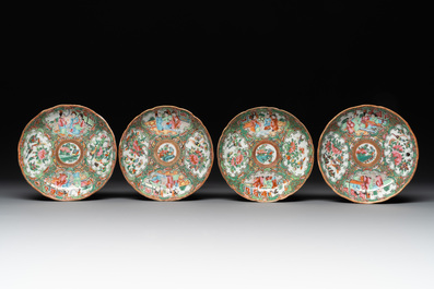 A Chinese Canton famille rose 38-piece tea service, 19th C.