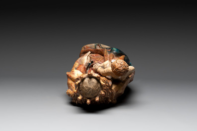 A gilt and polychromed sculpture of Madonna with Child, Germany, 17/18th C.