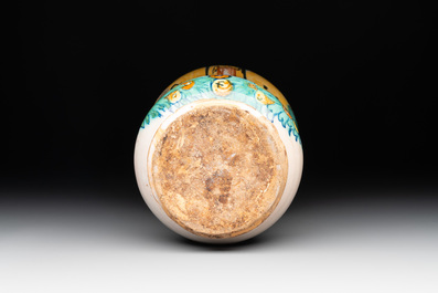 An Italian maiolica albarello, Deruta, ca. 1530