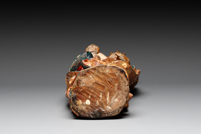 A gilt and polychromed sculpture of Madonna with Child, Germany, 17/18th C.