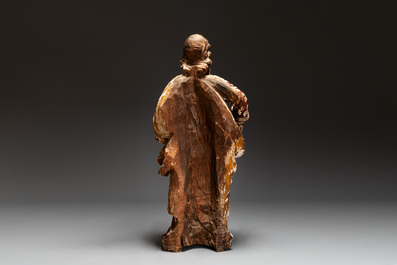 A large gilt and polychromed oak sculpture of Saint Paul, possibly France, 18th C.