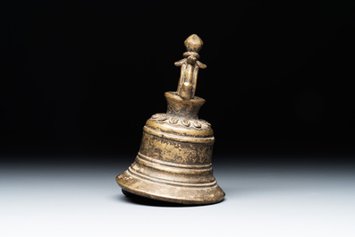 A bronze temple bell, Tibet or Nepal, 18/19th C.