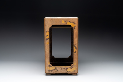 A Japanese lacquerware picnic set with two sake bottles, Meiji, 19th C.
