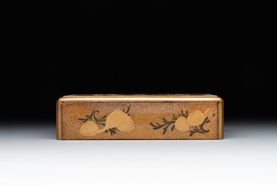 A Japanese lacquerware picnic set with two sake bottles, Meiji, 19th C.