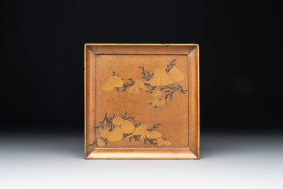 A Japanese lacquerware picnic set with two sake bottles, Meiji, 19th C.