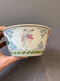 A Chinese famille rose 'divinities' bowl, Daoguang mark and of the period