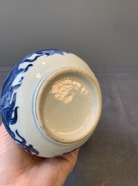 A pair of Chinese blue and white vases after Venetian glass models, Kangxi