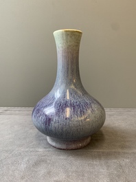 A Chinese flamb&eacute;-glazed bottle vase, Daoguang mark and of the period