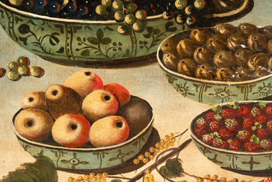 Italian School: Still life with fruits, oil on canvas, 19th C.