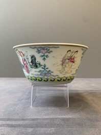 A Chinese famille rose 'divinities' bowl, Daoguang mark and of the period