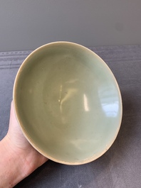 A Chinese Longquan celadon 'lotus' bowl, Song or later