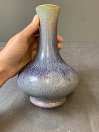 A Chinese flamb&eacute;-glazed bottle vase, Daoguang mark and of the period