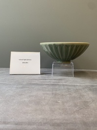 A Chinese Longquan celadon 'lotus' bowl, Song or later