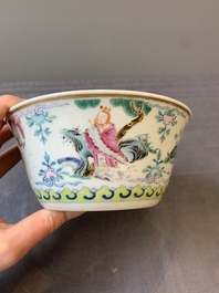 A Chinese famille rose 'divinities' bowl, Daoguang mark and of the period