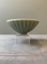 A Chinese Longquan celadon 'lotus' bowl, Song or later