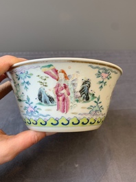 A Chinese famille rose 'divinities' bowl, Daoguang mark and of the period