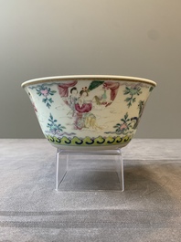 A Chinese famille rose 'divinities' bowl, Daoguang mark and of the period