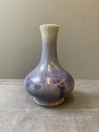 A Chinese flamb&eacute;-glazed bottle vase, Daoguang mark and of the period