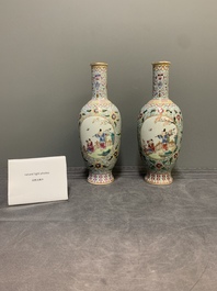R1A pair of Chinese famille rose 'boys' vases, Qianlong mark, Republic