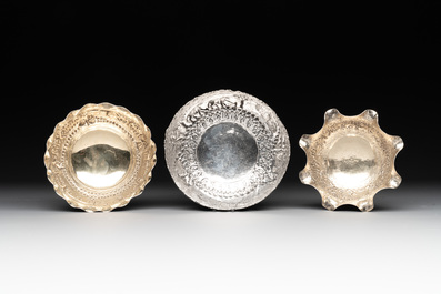 Eight silverwares, primarily South- and Southeast Asia, 19/20th C.