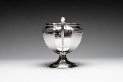A gilt silver trophy-form vase, Julius Herz, Germany, late 19th/early 20th C.