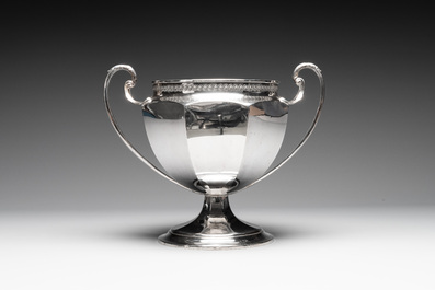 A gilt silver trophy-form vase, Julius Herz, Germany, late 19th/early 20th C.
