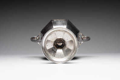 A gilt silver trophy-form vase, Julius Herz, Germany, late 19th/early 20th C.