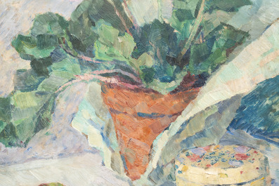 Pān Yuliang 潘玉良 (1899-1977): 'Still life', oil on board