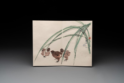 Three albums: Mohan 墨翰, after Qi Baishi and anonymous, Rong Bao Zhai studio, Beijing, 1952