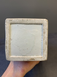 A pair of Chinese blue and white 'Long Eliza' square flasks, Kangxi