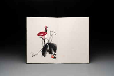 Three albums: Mohan 墨翰, after Qi Baishi and anonymous, Rong Bao Zhai studio, Beijing, 1952