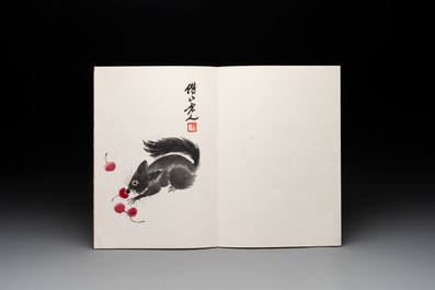 Three albums: Mohan 墨翰, after Qi Baishi and anonymous, Rong Bao Zhai studio, Beijing, 1952