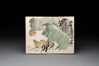 Three albums: Mohan 墨翰, after Qi Baishi and anonymous, Rong Bao Zhai studio, Beijing, 1952