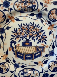 A Chinese Imari-style dish with a Johanneum mark, ex-collection of August the Strong, Kangxi
